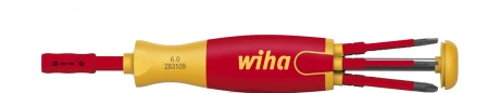 Wiha Wkrętak z magazynkiem bitów LiftUp electric Phillips, PlusMinus/Pozidriv, płaski z 6 bitami slimBit w blistrze SB283109021