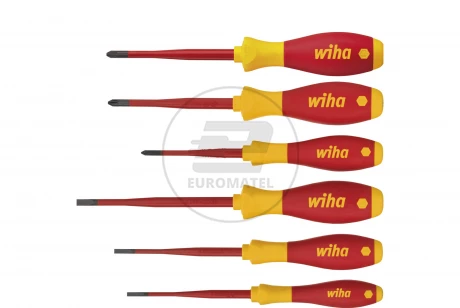 Wiha Zestaw Wkrętaków SoftFinish electric slimFix płaski Phillips PlusMinus/Pozidriv 6-cz. 3201K601 38362