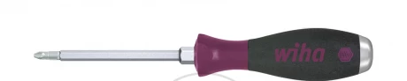 Wiha Wkrętak MicroFinish Pozidriv z trzonem sześciokątnym na całej długości i masywnym kołpakiem stalowym PZ1 x 80 mm 55351 2915
