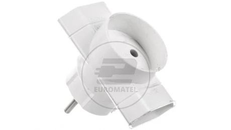 Rogałęźnik wtyczkowy 2xEuro + 1x2P biały R-1