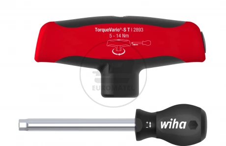 Wiha Wkrętak dynamometryczny z rękojeścią T TorqueVario-S T z regulowanym momentem dokręcania 5-14 Nm, 6 mm 289311500 29233
