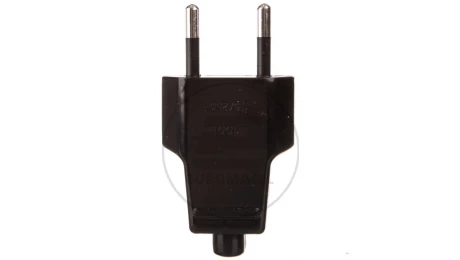 Wtyczka płaska 10A b/u 250V czarna WT-1001 (ZN-11 2,5A)