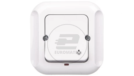 TOPAZ Przycisk zwierny /światło/ z podświetleniem biały WP-6T/S