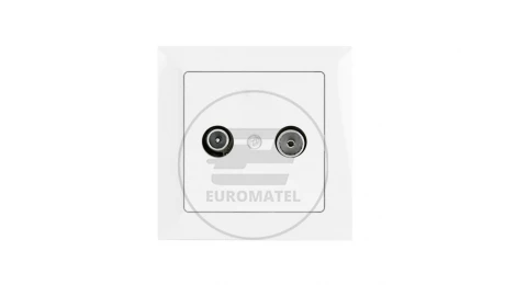 PREMIUM Gniazdo antenowe RTV przelotowe 9db białe GAP-Pr/P