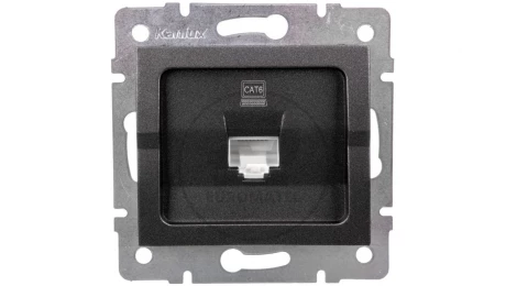 LOGI Gniazdo komputerowe pojedyncze (RJ45Cat 6 Jack) Grafit 021400041 25286