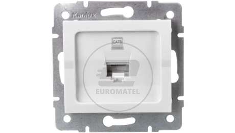 LOGI Gniazdo komputerowe pojedyncze (RJ45Cat 6 Jack) Biały 021400002 25109