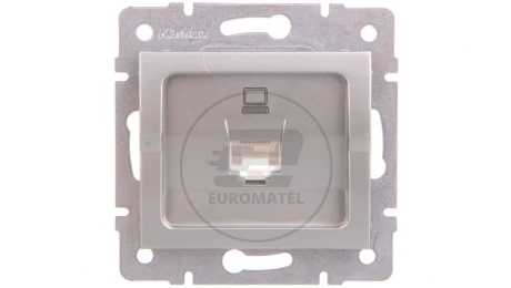 LOGI Gniazdo komputerowe pojedyncze (RJ45Cat 5e Jack) Srebrny 021390043 25226
