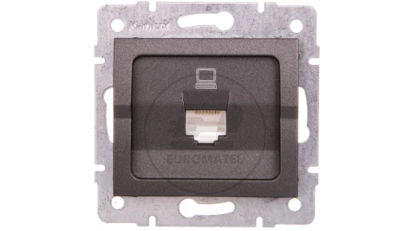 LOGI Gniazdo komputerowe pojedyncze (RJ45Cat 5e Jack) Grafit 021390041 25285
