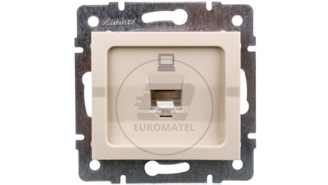 LOGI Gniazdo komputerowe pojedyncze (RJ45Cat 5e Jack) Kremowy 021390003 25167