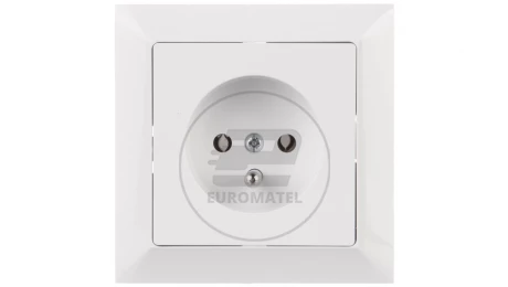PREMIUM Gniazdo pojedyncze z/u IP20 białe GPt-16 Pr
