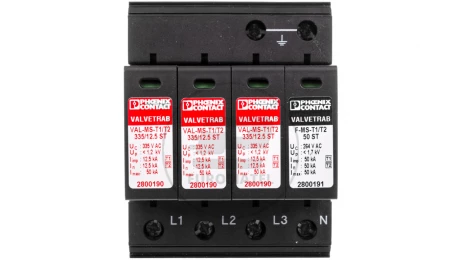 Ogranicznik przepięć typu 1 3P+N VAL-MS-T1/T2 335/12.5/3+1 2800184