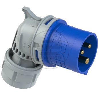 Wtyczka przenośna kątowa 16A 3P 230V niebieska IP44 TURBO TWIST 8013-6TT