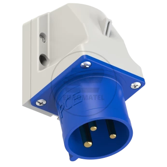 Wtyczka odbiornikowa 32A 3P 230V niebieska IP44 523-6