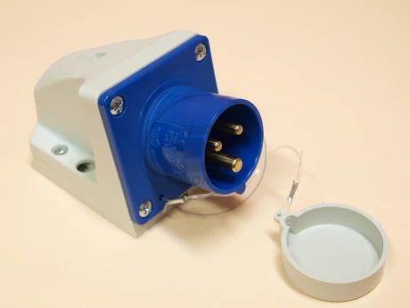 Wtyczka odbiornikowa z zatyczką 16A 3P 230V niebieska IP44 513-6t