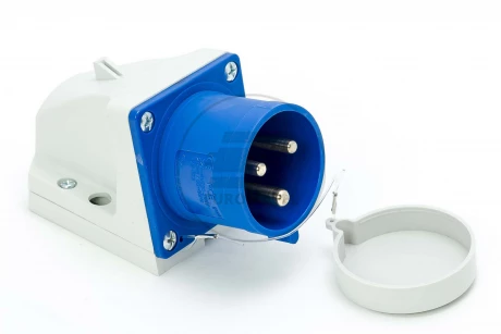 Wtyczka odbiornikowa z zatyczką 32A 3P 230V niebieska IP44 523-6t