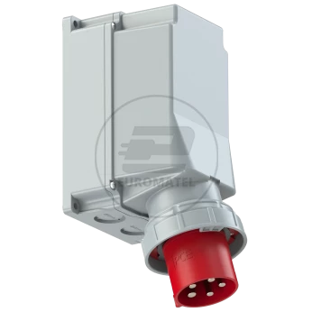 Wtyczka odbiornikowa 125A 5P 400V czerwona IP67 POWER TWIST 545-6