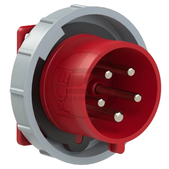 Wtyczka tablicowa 32A 5P 400V czerwona IP67 6252-6