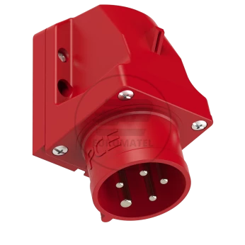 Wtyczka odbiornikowa (zwrotnica faz) 16A 5P 400V czerwona IP44 7715-6