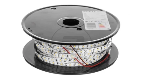 Taśma FLASH 3528 300 LED zimny biały 4,8W/m bez żelu 8mm rolka 50m 12V LD-3528-300-20-ZB-50