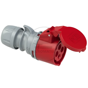 Gniazdo przenośne 32A 4P 400V czerwone IP44 TURBO SHARK 224-6TT