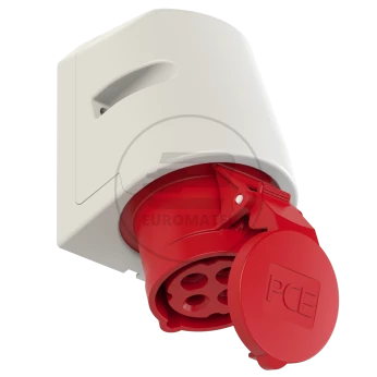 Gniazdo stałe 16A 4P 400V czerwone IP44 114-6
