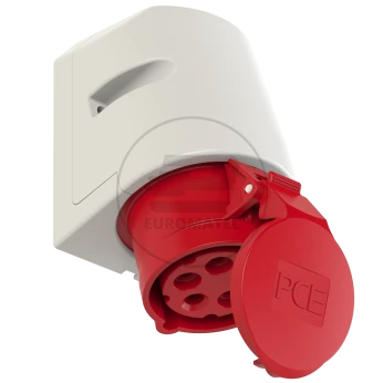 Gniazdo stałe 16A 5P 400V czerwone IP44 115-6