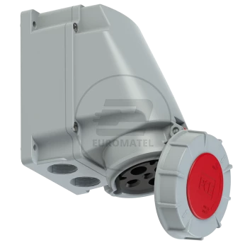 Gniazdo stałe 63A 4P 400V czerwone IP67 /bez dławnicy/ POWER TWIST 134-6