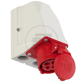 Gniazdo KOMBI z rozłącznikiem 0-1 M25 16A 4P 400V czerwone IP44 914-6w