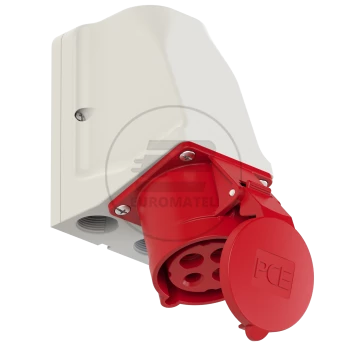 Gniazdo KOMBI z rozłącznikiem 0-1 M25 32A 4P 400V czerwone IP44 924-6w