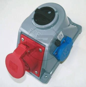 Gniazdo stałe z wyłącznikiem 0-1 32A 5P 400V + 2P+Z 230V IP44 COMBO-POL 96062541W