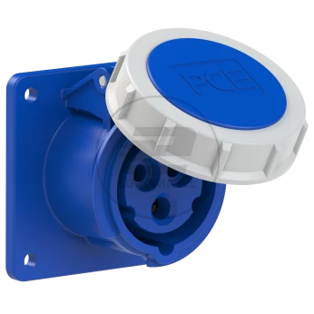 Gniazdo tablicowe 16A 3P 230V /75x75/ niebieskie IP67 POWER TWIST 3132-6