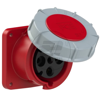 Gniazdo tablicowe 63A 4P 400V /100x100/ czerwone IP67 POWER TWIST 334-6