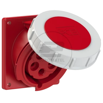 Gniazdo tablicowe skośne 32A 5P 400V /80x97/ czerwone IP67 POWER TWIST 4252-6