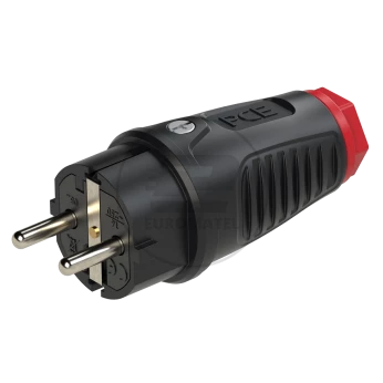 Wtyczka gumowa 16A 2P+Z 230V SCHUKO VDE IP54 /pełna guma/ TAURUS2 0512-sr