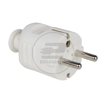 Wtyczka prosta 10/16A 2P+Z UNI-SCHUKO IP20 biała 08266