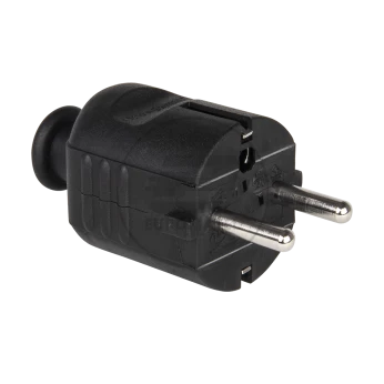 Wtyczka prosta 10/16A 2P+Z UNI-SCHUKO IP20 czarna 08295