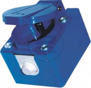 Gniazdo tablicowe 10/16A 2P+Z 230V IP54 niebieskie /z puszką/ 104-0hp