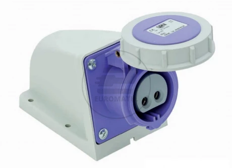 Gniazdo stałe 16A 2P 24V fioletowe IP67 TWIST 1622v