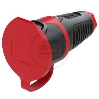 Gniazdo przenośne gumowe z zatyczką 16A 2P+Z 230V IP54 TAURUS2 2411-srw