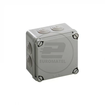 Puszka natynkowa LIGHT 108x108x64 7xM25 IP66/67 szara EV-111