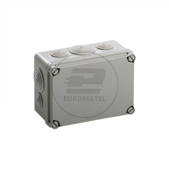 Puszka natynkowa LIGHT 162x116x76 6xM25 4xM40 IP66/67 szara EV-161