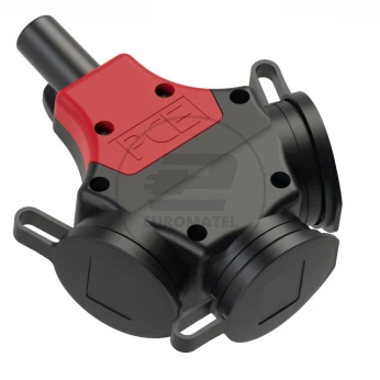 Rozgałęźnik gumowy do przedłużacza 3-gniazda z/u 10/16A 230V IP44 TAURUS 24311-sw