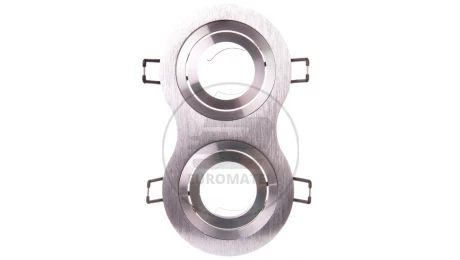 Oprawa punktowa MORENA IP20 okrągła 2 oczka INOX OP-OPROK2-80