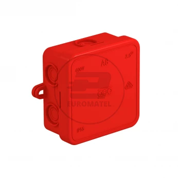 Puszka n/t odgałęźna 75x75x36mm IP55 A 8 czerwona 2000059