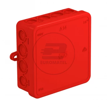 Puszka n/t odgałęźna 100x100x40 IP55 A 14 czerwona 2000386