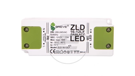 Zasilacz LED 12V DC 16W ZLD 16-12LF 1,33A 19712-9025