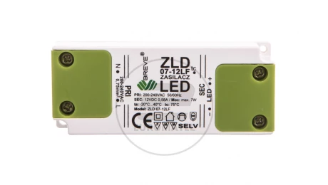 Zasilacz LED 12V DC 7W ZLD 07-12LF 0,58A 19712-9028