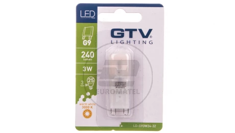 Żarówka LED SMD 2835 PLASTIK ciepła biała G9 3W AC 220-240V 360st. LD-G93W24-32