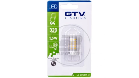 Żarówka LED SMD 2835 neutralnabiała G4 3,5W 12V DC 360st. LD-G4P35W-40