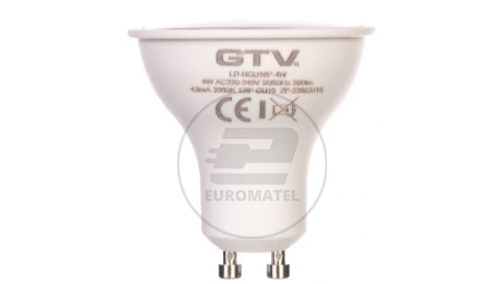 Żarówka LED GU10 4W 300lm 3000K 230V 120st. LD-NGU10P-4W